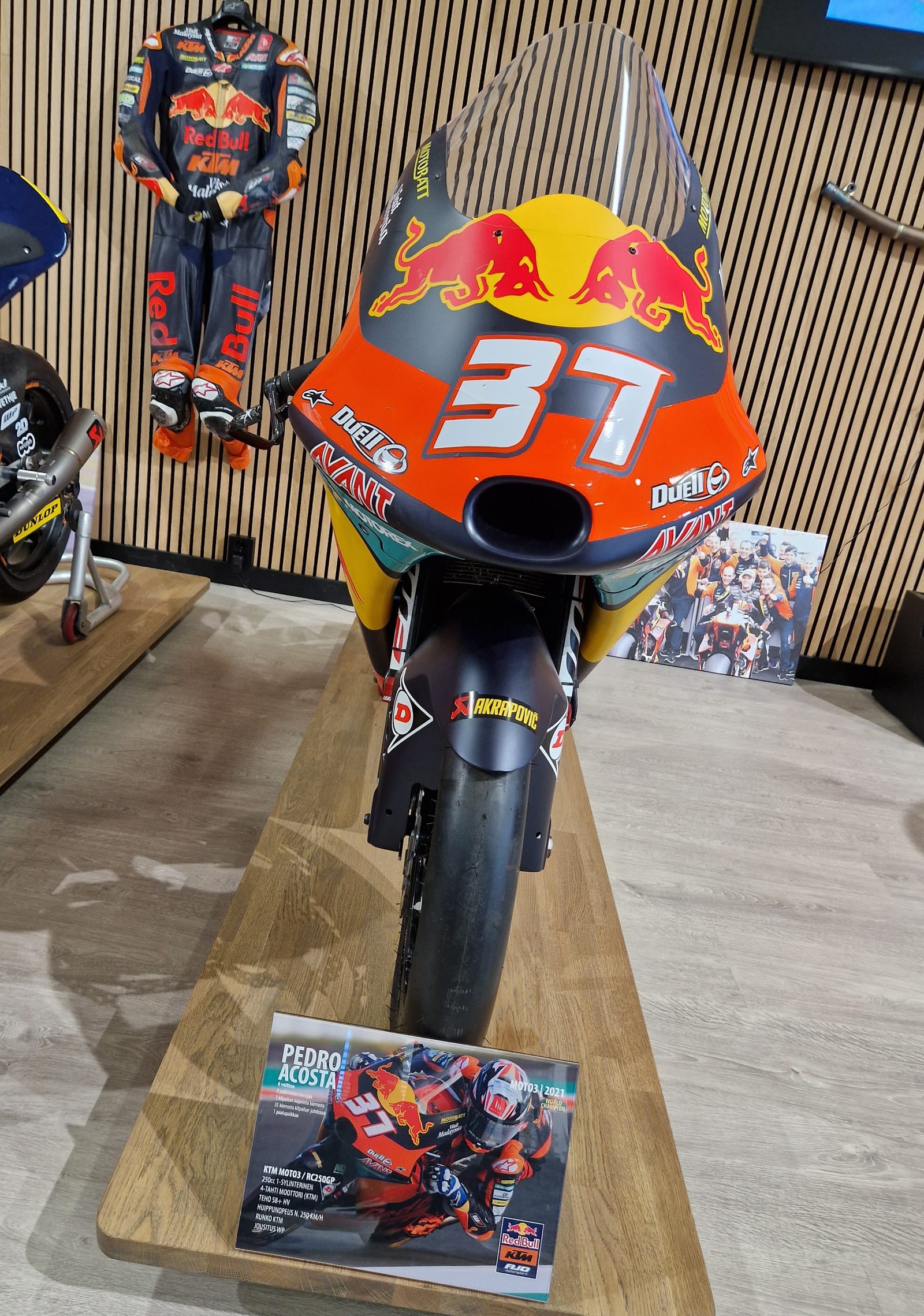 Pedro Acosta's 250 cc race bike from 2021